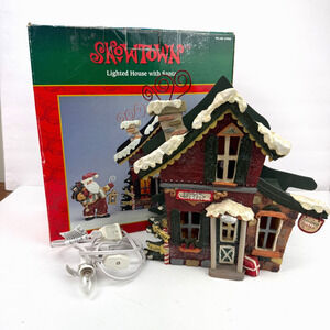 Kurt Adler Snowtown Lighted House 11" Illuminated Christmas Holiday Decor